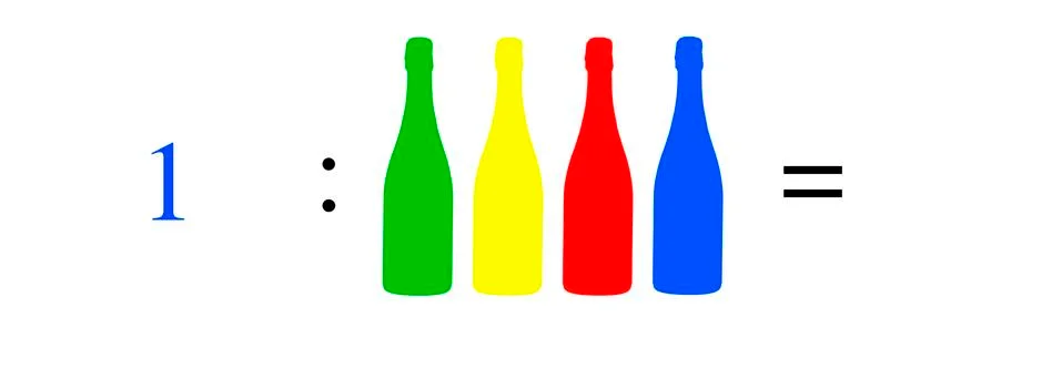 Simple mathematical problems, addition, subtraction, multiplication and divis Illustrazione stock