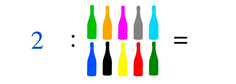 Simple mathematical problems, addition, subtraction, multiplication and divis Stock Illustration