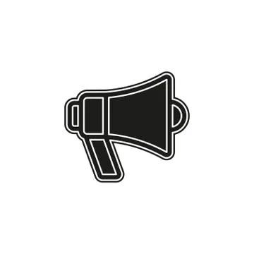 Simple Megaphone Loudspeaker Vector Icon Stock Illustration