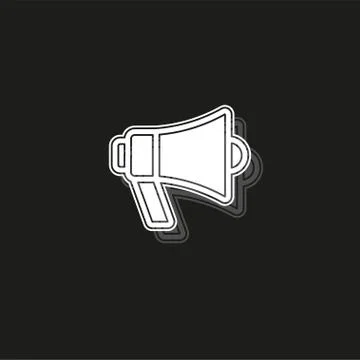 Simple Megaphone Loudspeaker Vector Icon Stock Illustration