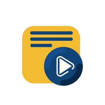 Simple memo and pen button application icon and logo vector Illustrazione stock