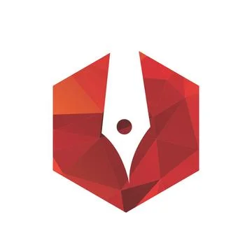 Simple memo and pen button application icon and logo vector Stock Illustration