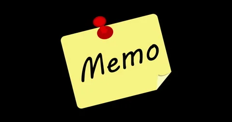 Simple memo sticky note floating in space Stock Footage 333404753