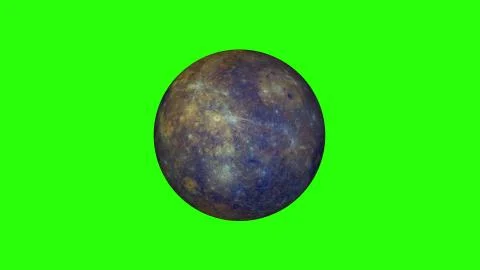 Simple Mercury planet model on green screen background New quality universal 스톡 일러스트
