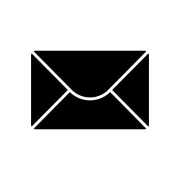 Simple message mail icon isolated on white background Stock Illustration