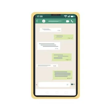 A simple messenger in a smartphone Stock Illustration