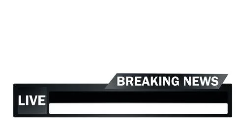 Simple metallic lower third design, cable tv news channel broadcasting news e Stock Illustration