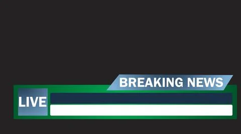 Simple metallic lower third design, cable tv news channel broadcasting news e Stock Illustration