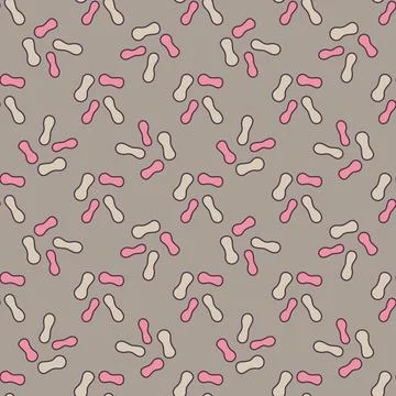 Simple Microbes vector concept colored modern seamless pattern Stock Illustration