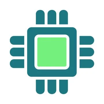 Simple Microchip Illustration for Tech Concepts Stock Illustration