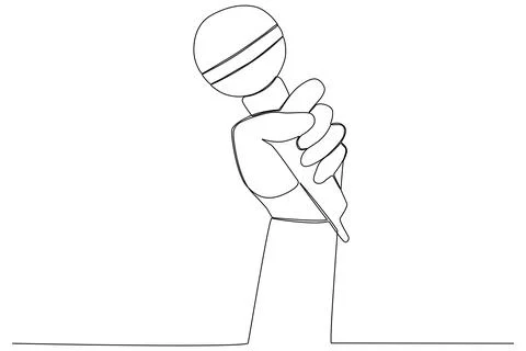 A simple microphone for the press Stock Illustration