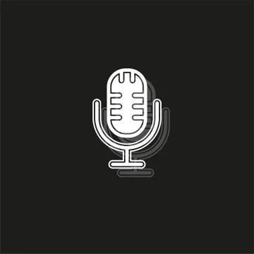 Simple Microphone Vector Icon Stock Illustration