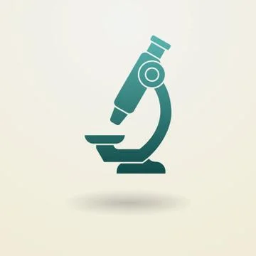 Simple microscope icon Illustrazione stock
