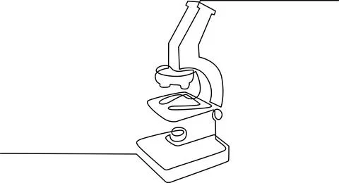 Simple microscope with slide and specimen Vector Stockillustratie