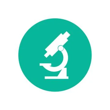 Simple Microscope Symbol Icon Stock Illustration