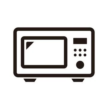 Simple microwave oven icon. Home appliance. Vector. Stockillustratie