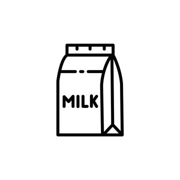 Simple milk icon design Stock Illustration