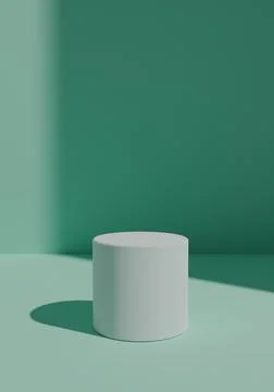 Simple, Minimal 3D Render Light, Pastel Turquoise Background for Product Disp Stock Illustration