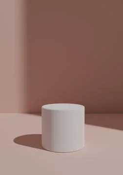 Simple, Minimal 3D Render Pastel, Light Pink Background for Product Display w Stock Illustration