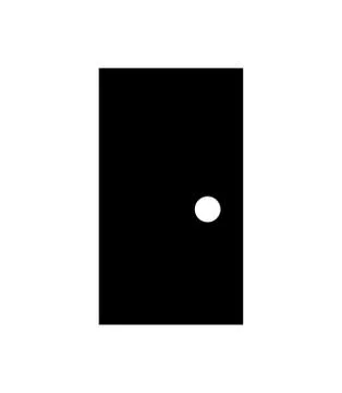 Simple, minimal black door icon 스톡 일러스트