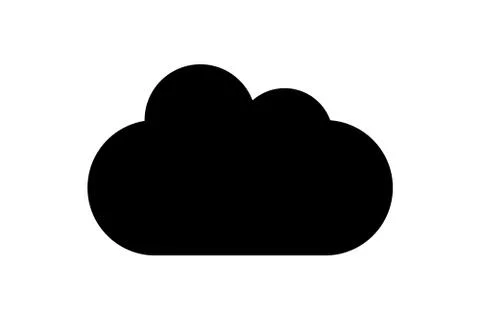 Simple minimal cloud icon Stock Illustration