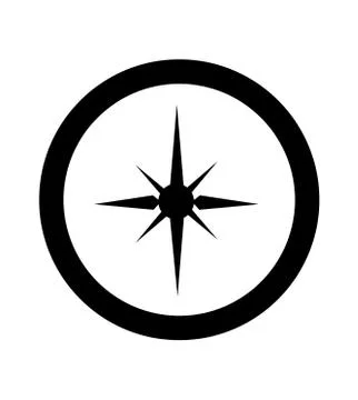 Simple, minimal compass logo Stock Illustration