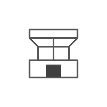 Simple minimal construction outline architecture design a structure illustr.. Stock Illustration