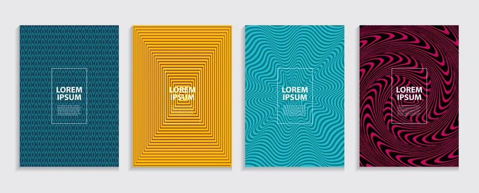 Simple Minimal Covers Template Design. Future Geometric Pattern 스톡 일러스트