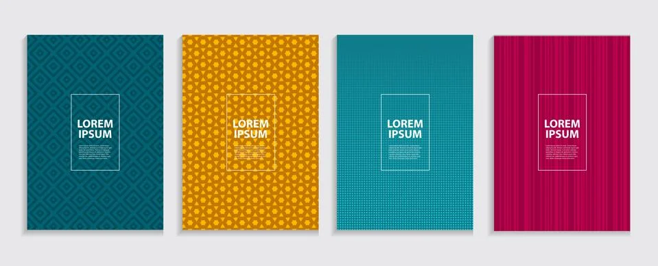 Simple Minimal Covers Template Design. Future Geometric Pattern Stockillustratie