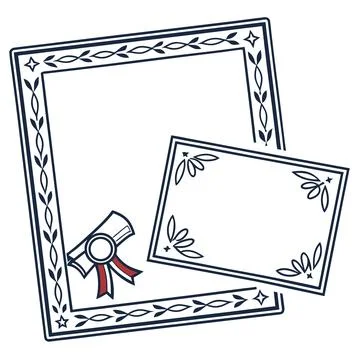 Simple Minimal Elegant Frame Set for Certificates and Awards Stock Illustration