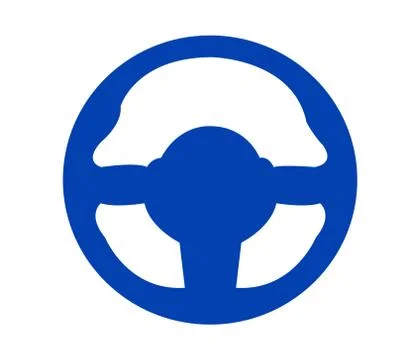 Simple minimal flat modern car steering wheel icon Stock Illustration