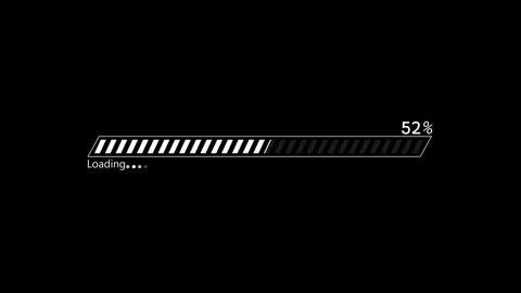 Simple minimal waiting loading progress bar percentage and loading text ani.. Stock Footage 337881814
