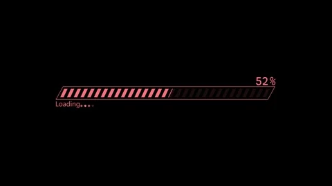 Simple minimal waiting loading progress bar percentage and loading text ani.. Stock Footage 337881824