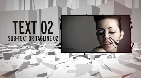 Simple Minimalist 3D Slideshow After Effects素材