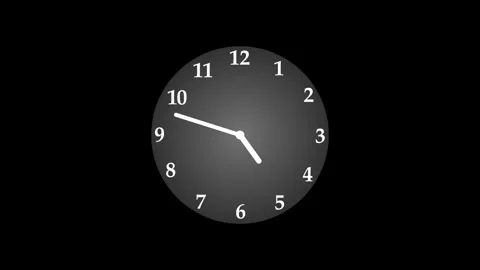 Simple minimalist analog clock isolated animation, A simple analog clock wi.. Stock Footage 304394275