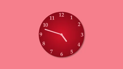 Simple minimalist analog clock isolated animation, A simple analog clock wi.. Stock Footage 304394316