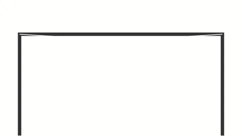 Simple minimalist black outline rectangle frame, isolated on white. Clean g.. 库存影片 329210923