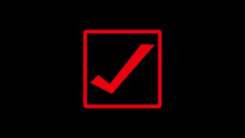 Simple minimalist checkbox animation, Tick mark animated Stock Footage 316784428