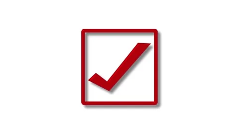 Simple minimalist checkbox animation, Tick mark animated Stock Footage 316784464
