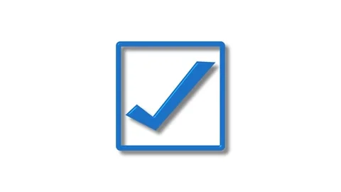 Simple minimalist checkbox animation, Tick mark animated Stock Footage 316784475