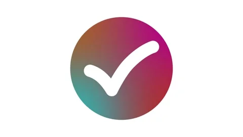 Simple minimalist circle check mark anim... | Stock Video | Pond5