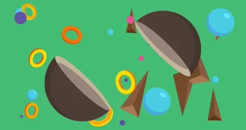 Simple minimalist geometric backdrop elements animation Stock Footage 297527844