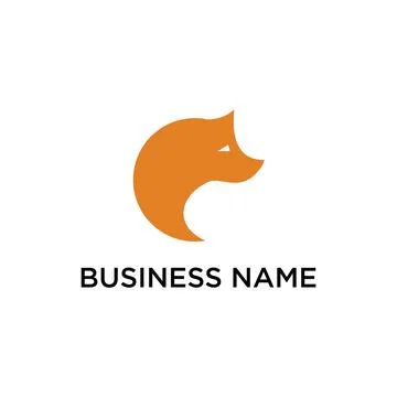 Simple minimalist geometric fox, wolf logo design vector template illustrat.. Stock Illustration