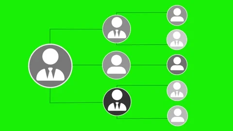 Simple Minimalist Network of Connected People Icons Animation Stock Footage 314657649