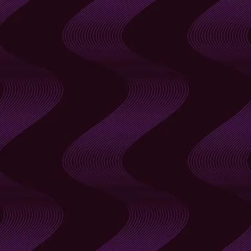 Simple minimalist seamless pattern with dark purple linear waves 스톡 일러스트