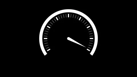 Simple minimalist speed meter icon animation Stock Footage 336912176