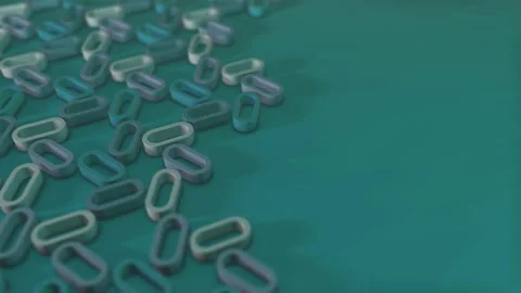 Simple minimalistic 3d loopable render of rotating extruded shape. Sky blue oval Stock Footage 157664199