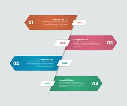Simple minimalistic business timeline presentation template with shadow sli.. Stock Illustration