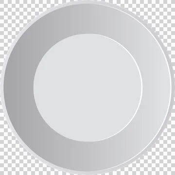 Simple, minimalistic gray plate with clean circular design offers versatile.. Stock Illustration