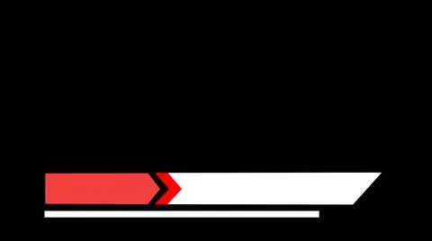 Simple minimalistic line empty lower third design animated Stock Illustration
